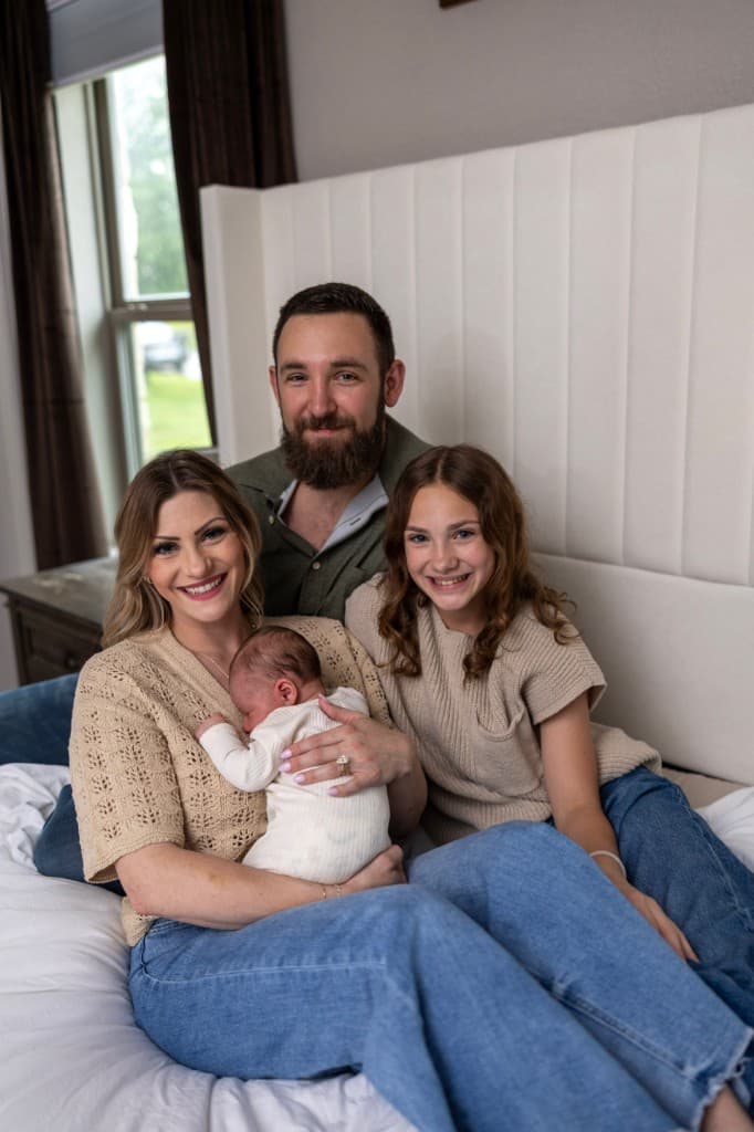 Dr. Jordan Tanous and Kaitlyn with Kinsley and Zayne Alexander